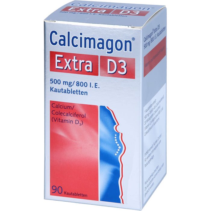 Calcimagon Extra D3 500 mg / 800 I.E. Kautabletten, 90 pc Tablettes