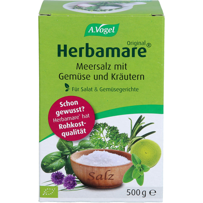 Herbamare Frischkräuter-Meersalz Nachfüllpackung, 500 g Salz