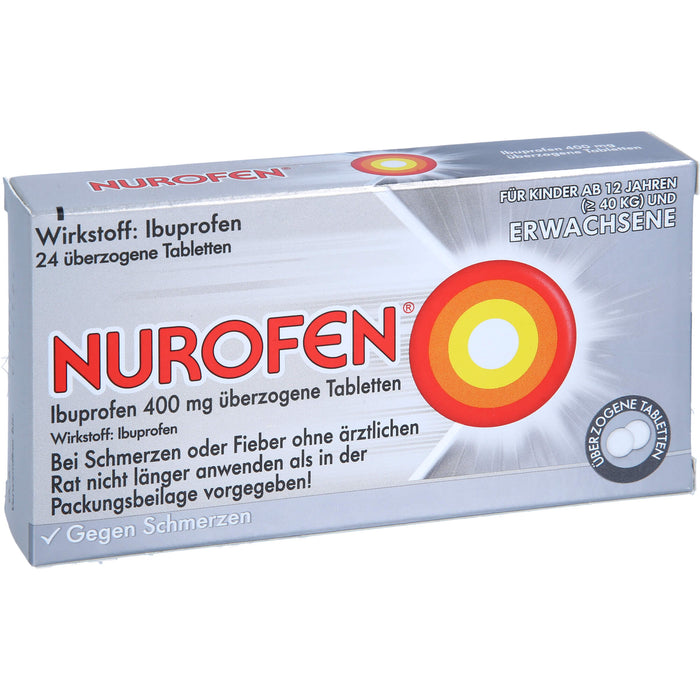 Nurofen Ibuprofen 400 mg Tabletten bei Schmerzen, 24 pc Tablettes