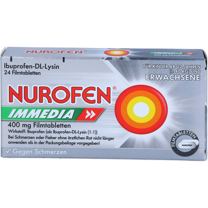 Nurofen Immedia 400 mg Filmtabletten bei Schmerzen, 24 pc Tablettes