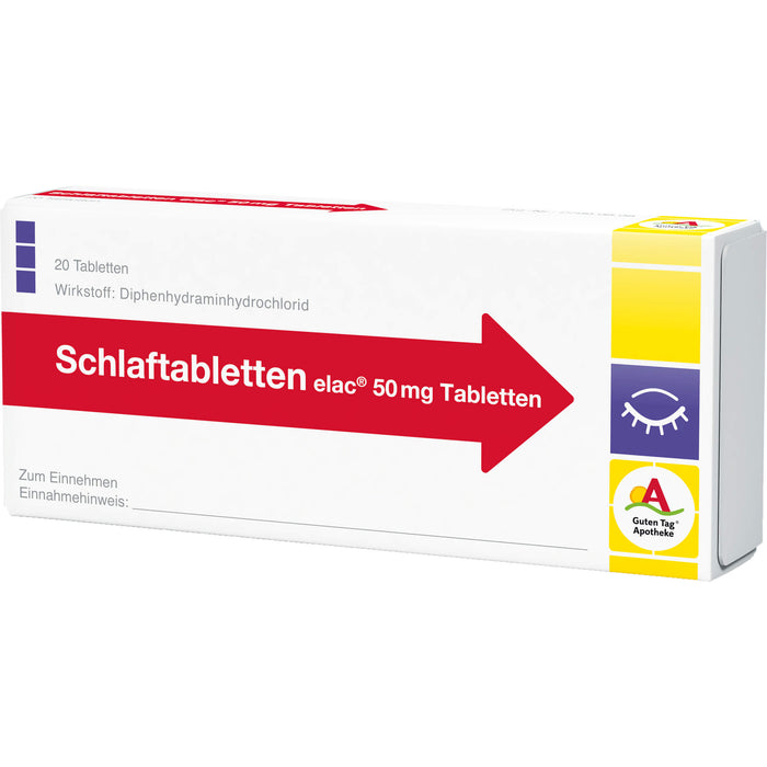 Schlaftabletten elac 50 mg Tabletten, 20 pc Tablettes