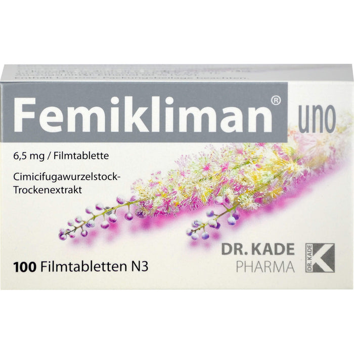 DR. KADE Femikliman uno Filmtabletten bei Wechseljahresbeschwerden, 100 pcs. Tablets