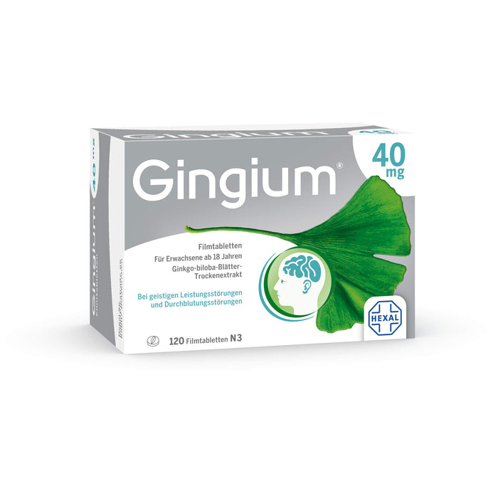 Gingium 40 mg Filmtabletten, 120 pcs. Tablets