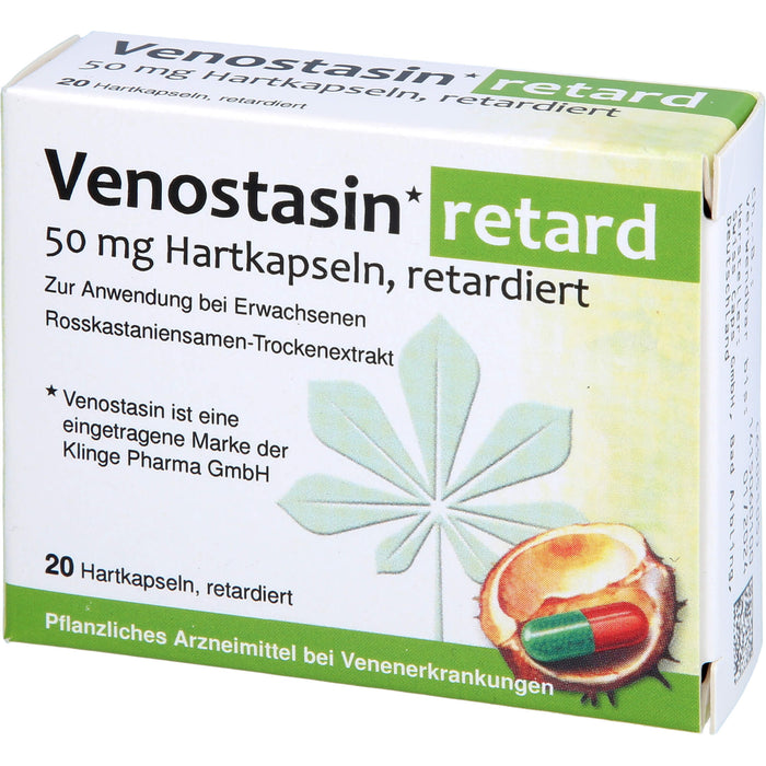 Venostasin retard 50 mg Hartkapseln bei Venenerkrankungen, 20 pcs. Capsules