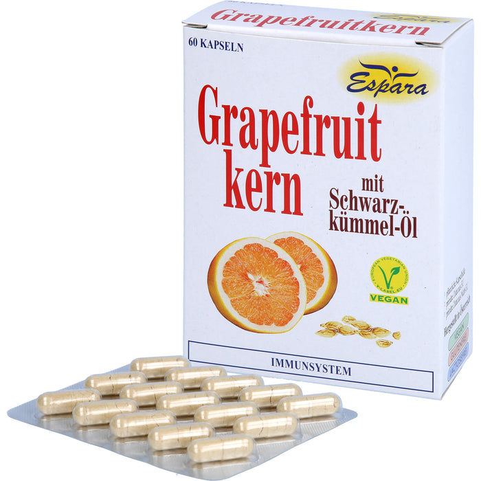 Espara Grapefruitkern mit Schwarzkümmel-Öl Kapseln, 60 pc Capsules