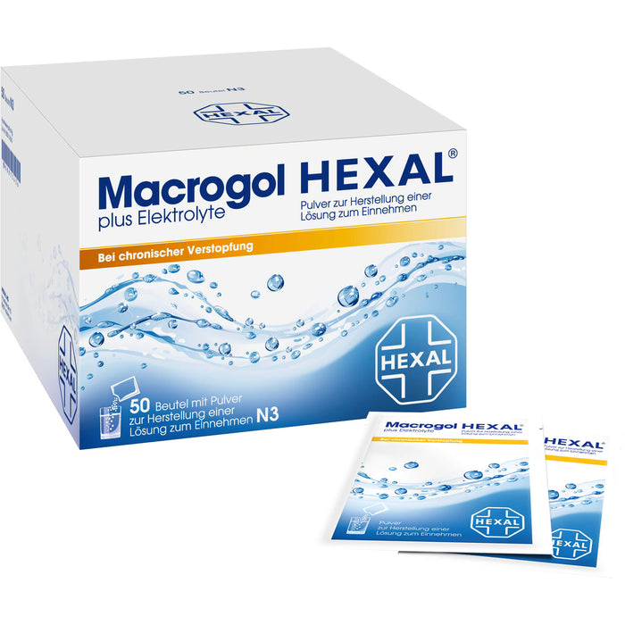 Macrogol HEXAL plus Elektrolyte, 50 pcs. Sachets