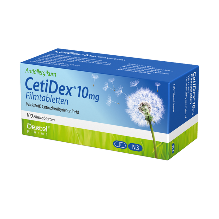 CetiDex 10 mg Tabletten bei Allergien, 100 pcs. Tablets