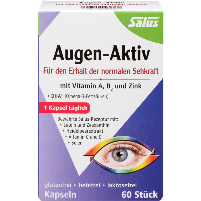 Salus Augen-Aktiv Kapseln für den Erhalt der normalen Sehkraft, 60 pcs. Capsules