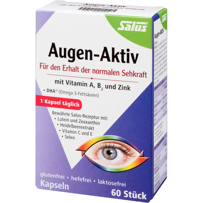 Salus Augen-Aktiv Kapseln für den Erhalt der normalen Sehkraft, 60 St. Kapseln