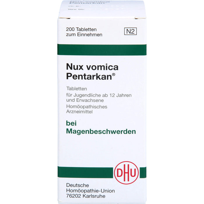 DHU Nux vomica Pentarkan Tabletten bei Magenbeschwerden, 200 pcs. Tablets