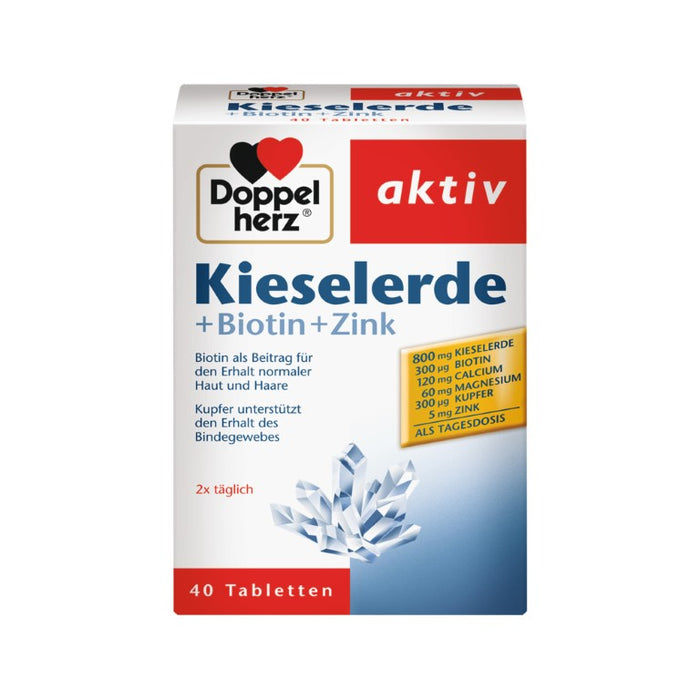 Doppelherz Kieselerde + Biotin + Zink Tabletten, 40 pc Tablettes