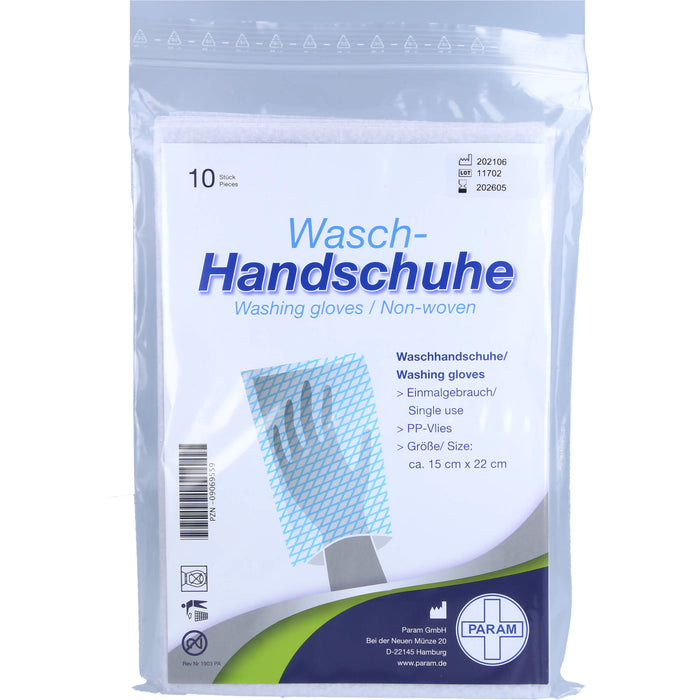 Einmal Waschhandschuhe PARAM PP-Vlies, 10 pcs. Gloves