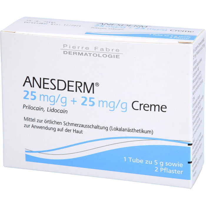 ANESDERM Creme + 2 Pflaster, 5 g Cream