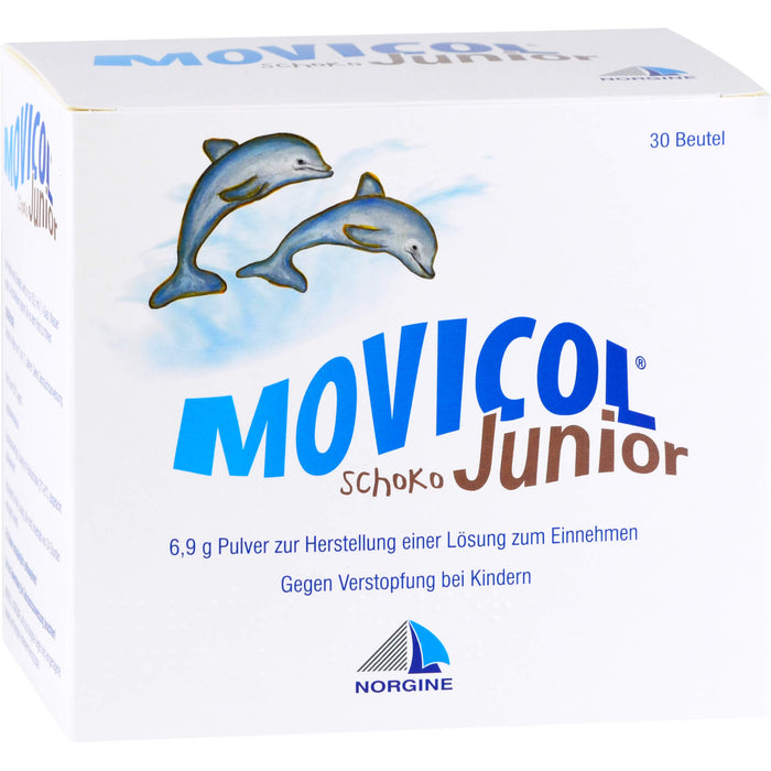 MOVICOL Junior Schoko 6,9 g Pulver zur Herstellung einer Lösung zum Einnehmen, 30 St. Beutel