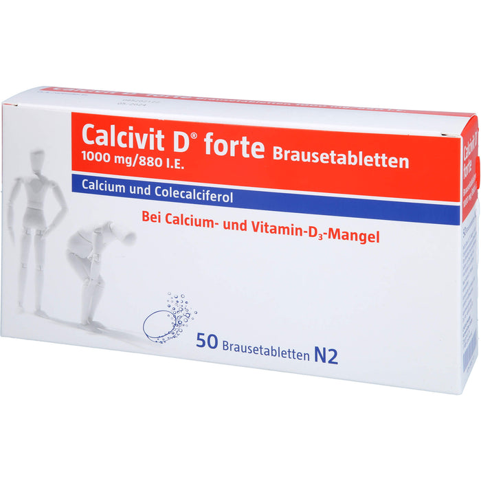 Calcivit D forte Brausetabletten 1000 mg/880 I.E., 50 pc Tablettes