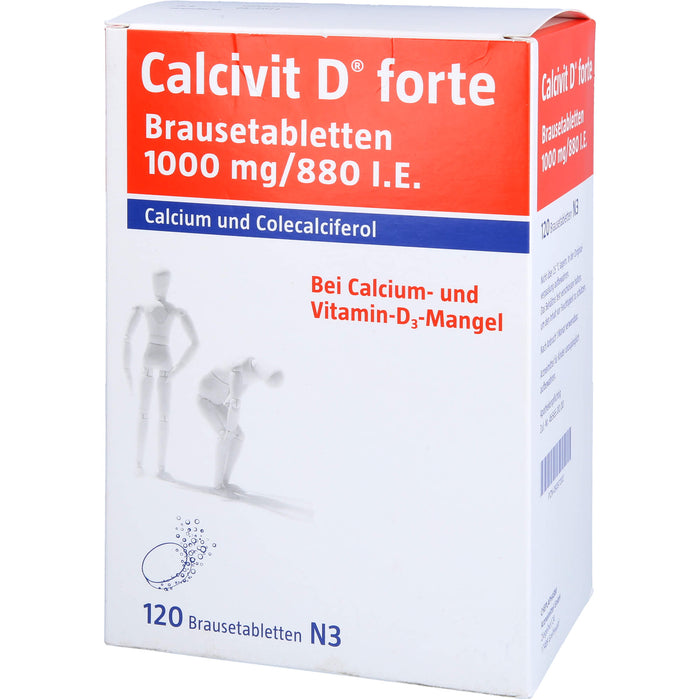 Calcivit D forte Brausetabletten, 1000 mg/880 I.E., 120 St BTA