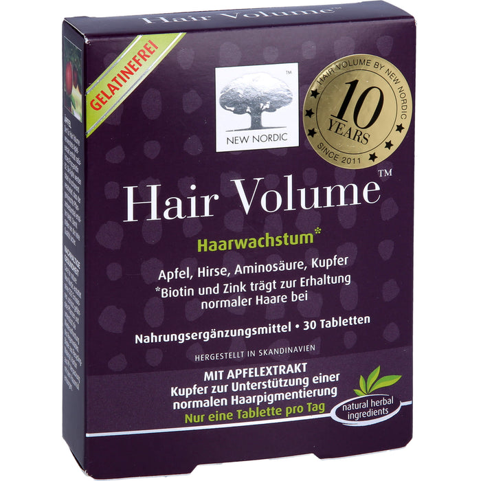 NEW NORDIC Hair Volume Haarwachstum Tabletten, 30 pc Tablettes