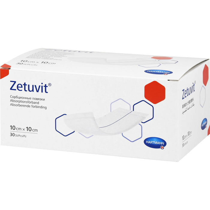 Zetuvit Saugkompresse unsteril 10 x 10 cm, 30 pc Compresses