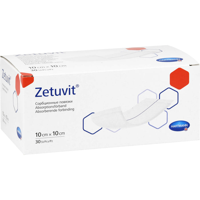 Zetuvit Saugkompresse unsteril 10 x 10 cm, 30 pc Compresses