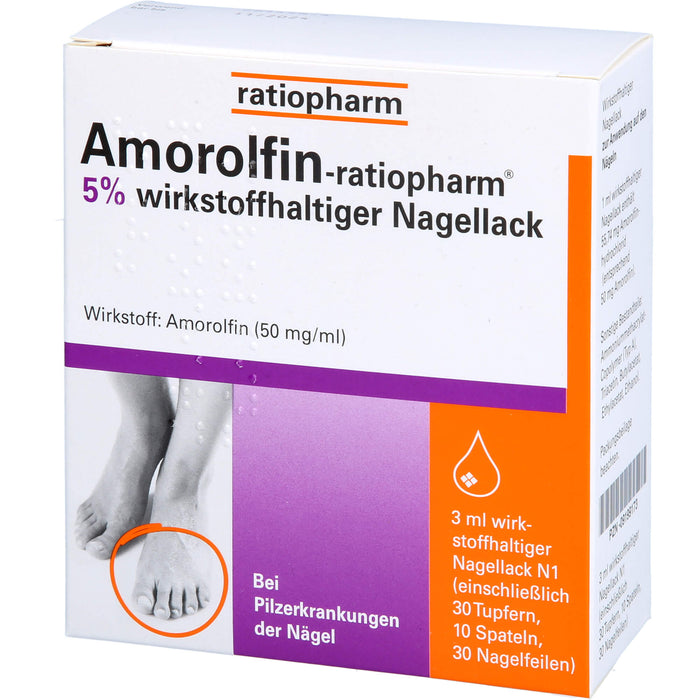 Amorolfin-ratiopharm Nagellack bei Nagelpilz, 3 ml Nail varnish containing active ingredients