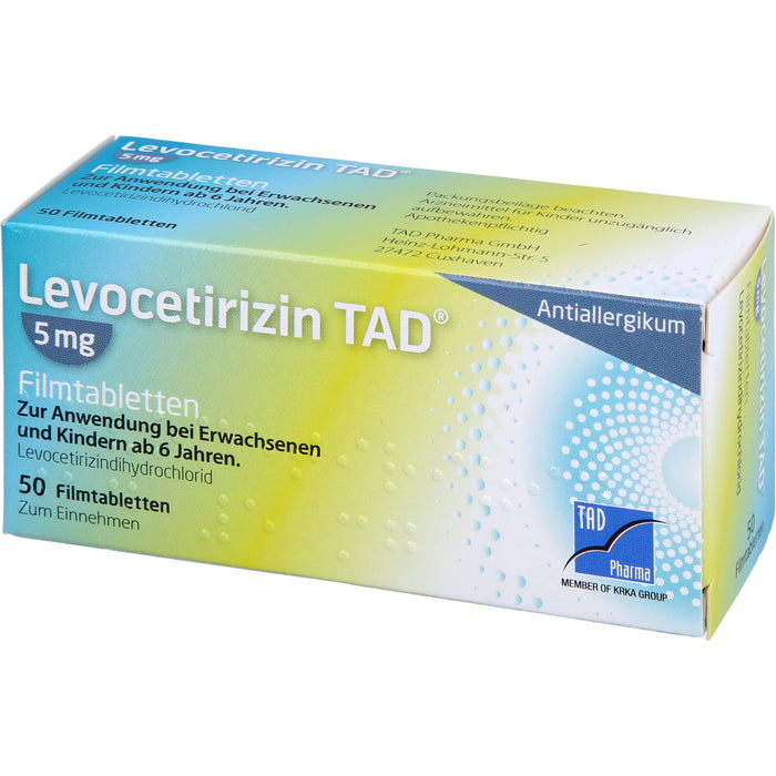 Levocetirizin TAD 5 mg Filmtabletten, 50 pc Tablettes