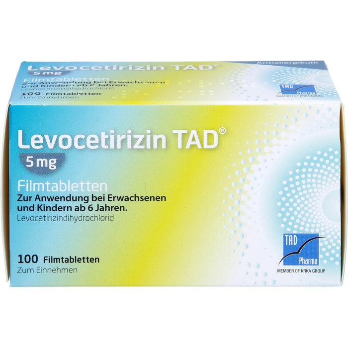 Levocetirizin TAD 5 mg Filmtabletten bei Allergien, 100 St. Tabletten