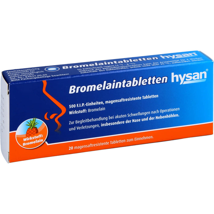 Bromelaintabletten hysan, 20 pc Tablettes