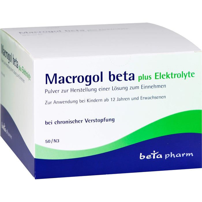 Macrogol beta plus Elektrolyte Pulver, 50 pcs. Sachets