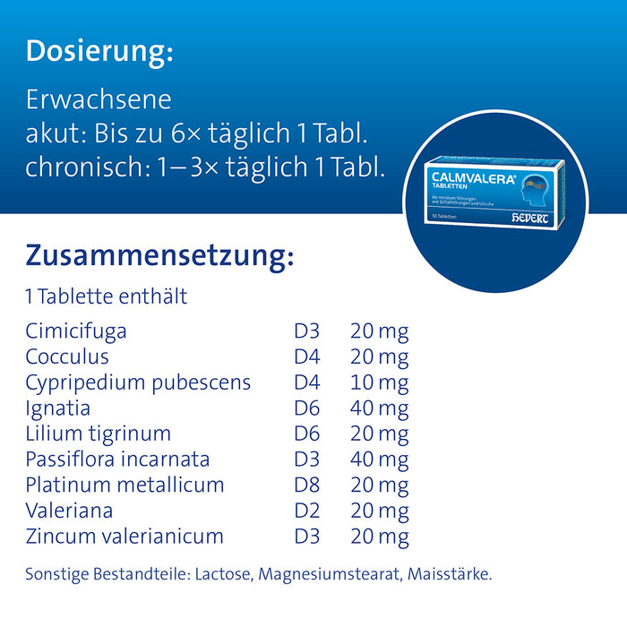 Calmvalera Tabletten Hevert, 50 pc Tablettes