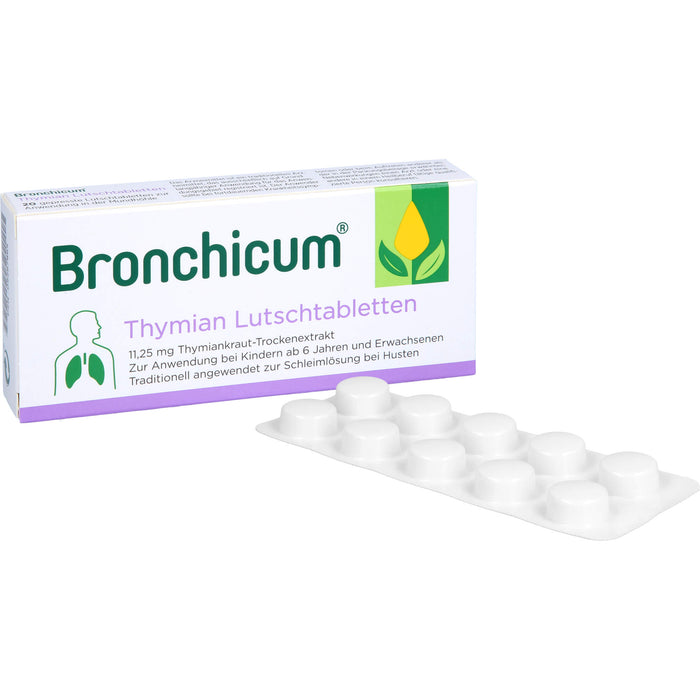 Bronchicum Thymian Lutschtabletten, 20 pc Tablettes