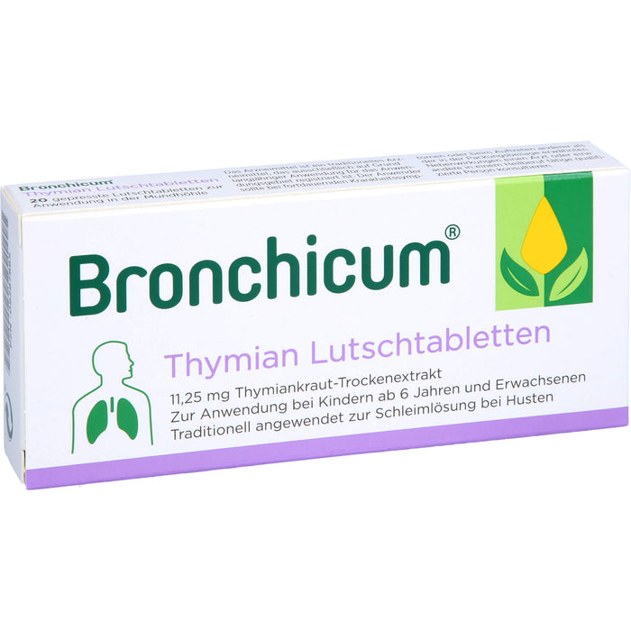 Bronchicum Thymian Lutschtabletten, 20 pc Tablettes