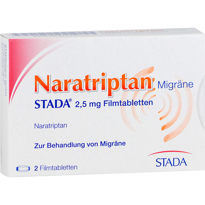 Naratriptan Migräne STADA 2,5 mg Filmtabletten, 2 pc Tablettes