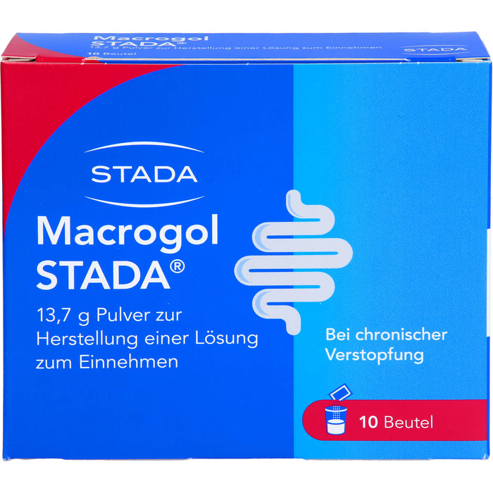 STADA Macrogol 13,7 g Pulver bei chronischer Verstopfung, 10 pcs. Sachets