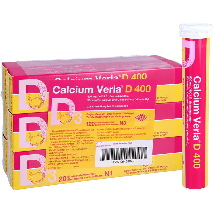 Calcium Verla D 400, Brausetabletten, 120 St BTA