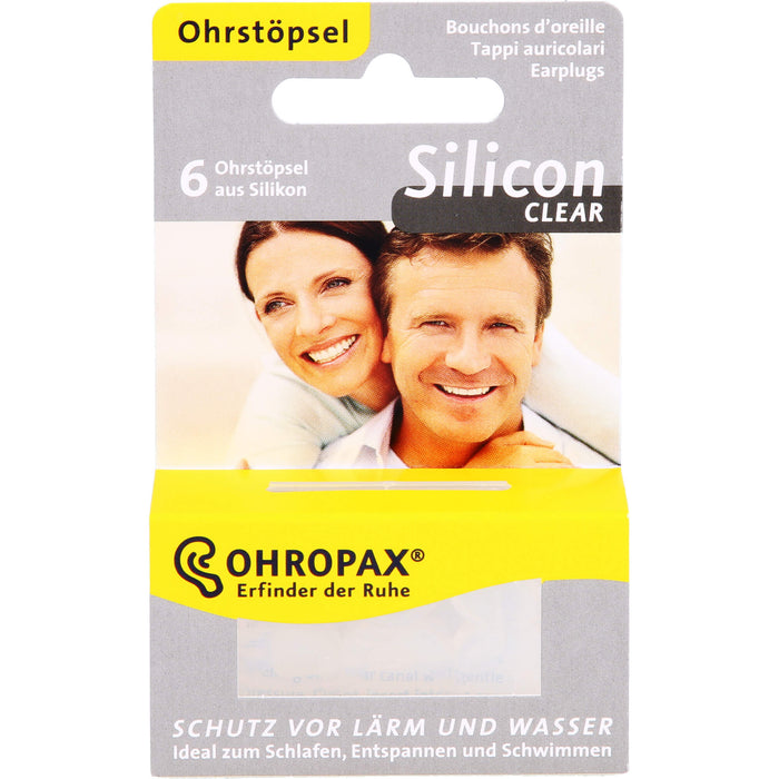 OHROPAX Silicon Clear Ohrstöpsel, 6 pc Bouchons d'oreilles