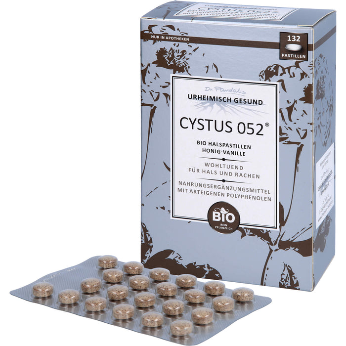 Dr. Pandalis CYSTUS 052 Bio Halspastillen Honig-Vanille, 132 pcs. Pastilles