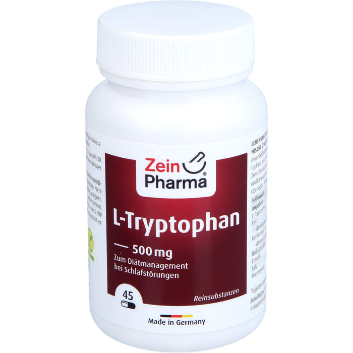 ZeinPharma L-Tryptophan 500 mg Kapseln bei Schlafstörungen, 45 pcs. Capsules