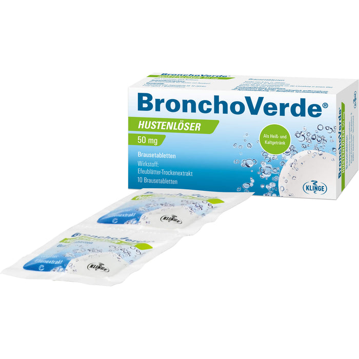 BronchoVerde Hustenlöser 50 mg Brausetabletten, 10 pc Tablettes