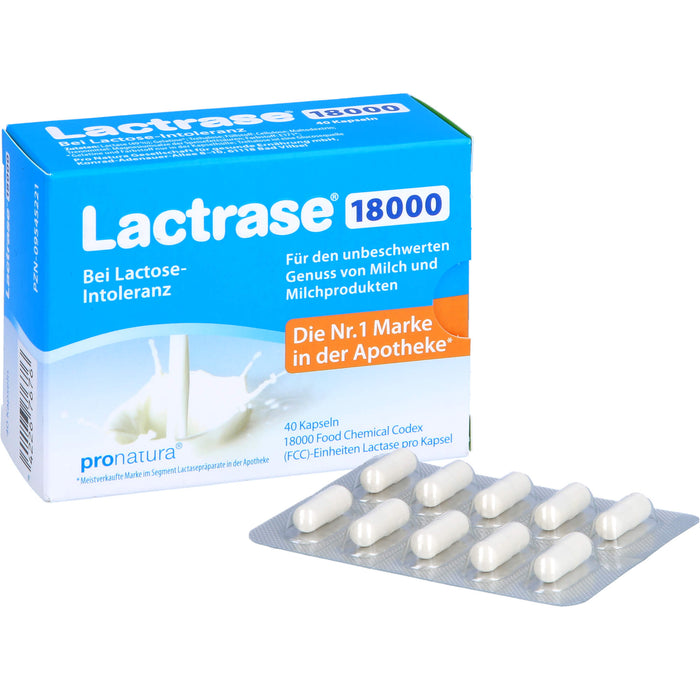 Lactrase 18000 bei Lactose-Intoleranz Kapseln, 40 pc Capsules