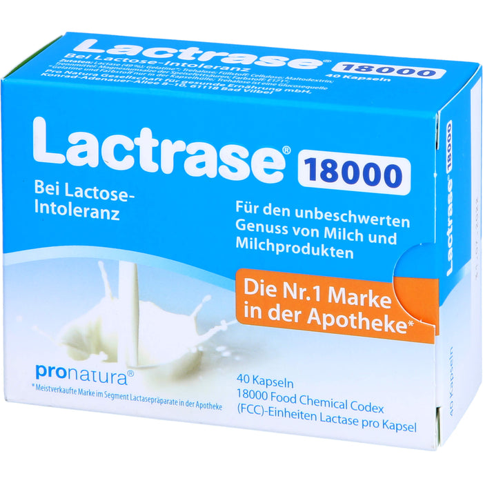 Lactrase 18000 bei Lactose-Intoleranz Kapseln, 40 St. Kapseln