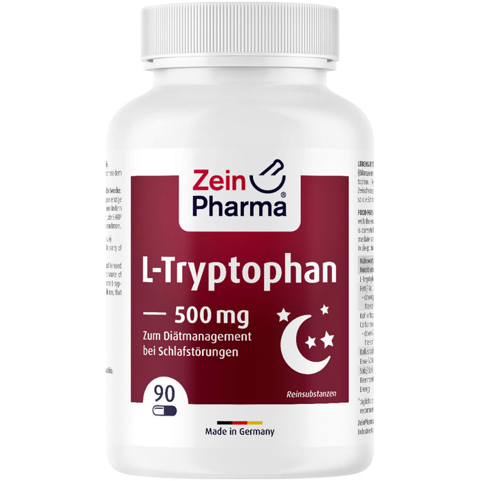 ZeinPharma L-Tryptophan 500 mg Kapseln bei Schlafstörungen, 90 pc Capsules