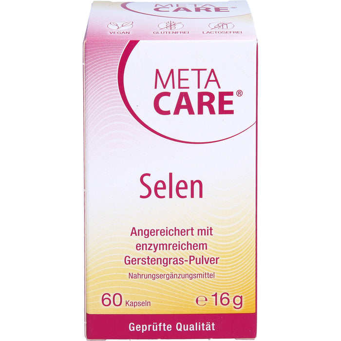 Meta Care Selen+ Kapseln zum Beitrag einer normalen Funktion des Immunsystems & der Schilddrüse, 60 pc Capsules