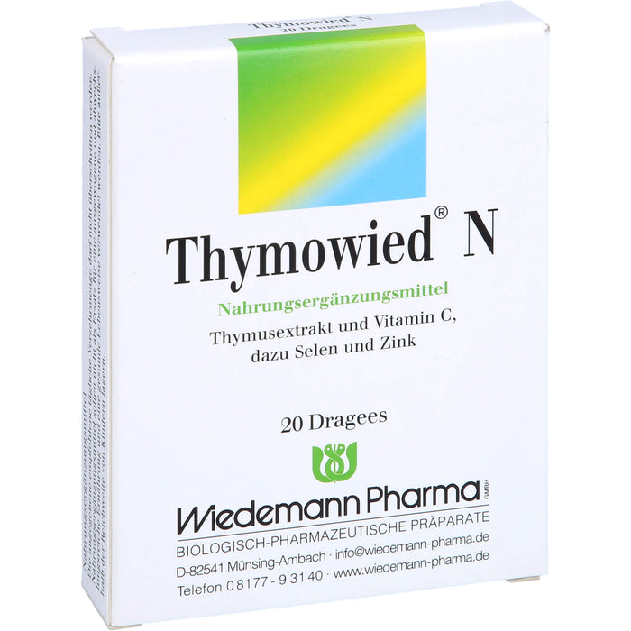 Thymowied N Dragees Thymusextrakt und Vitamin C, Selen und Zink, 20 St. Tabletten