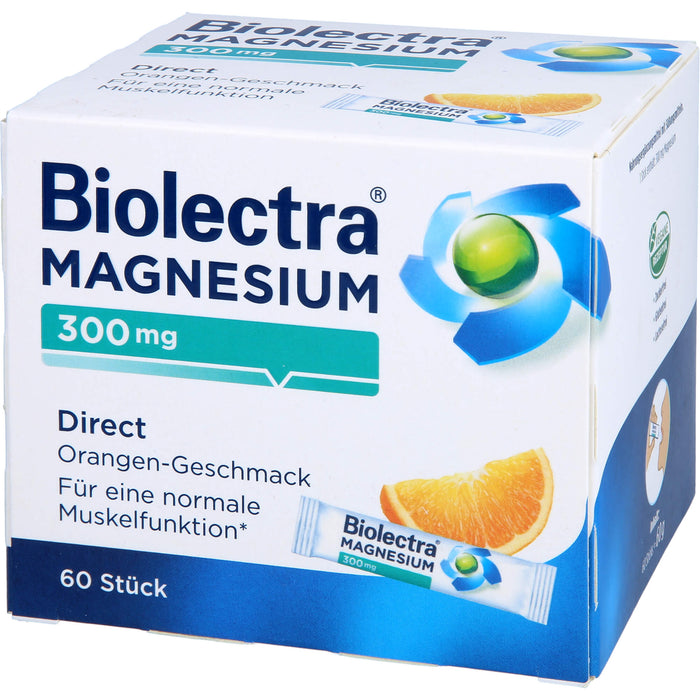 Biolectra Magnesium 300 mg direct Orangengeschmack Pellets in Sticks , 60 St. Beutel