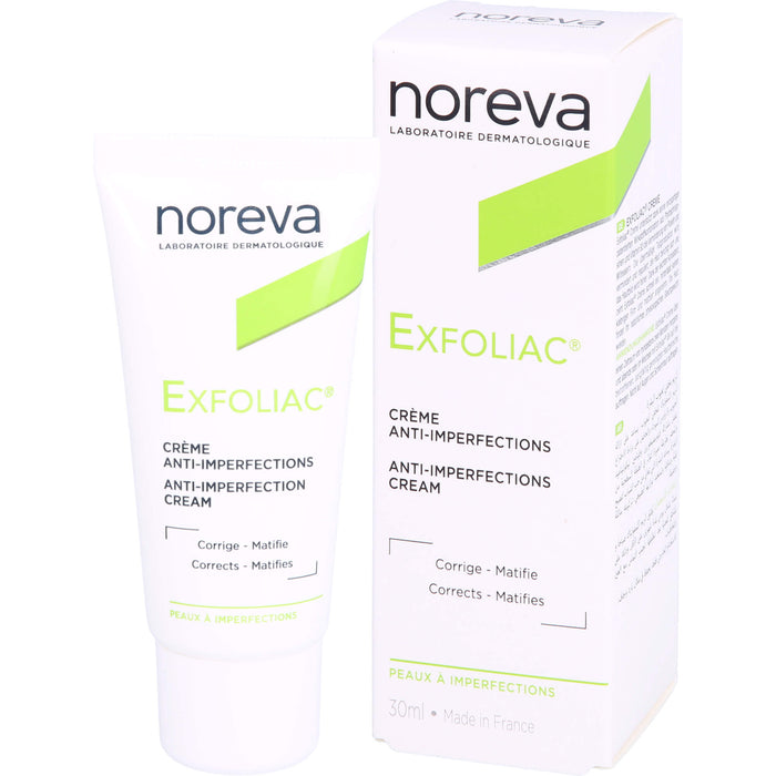 noreva Exfoliac Creme gegen unreine Haut, 30 ml Crème