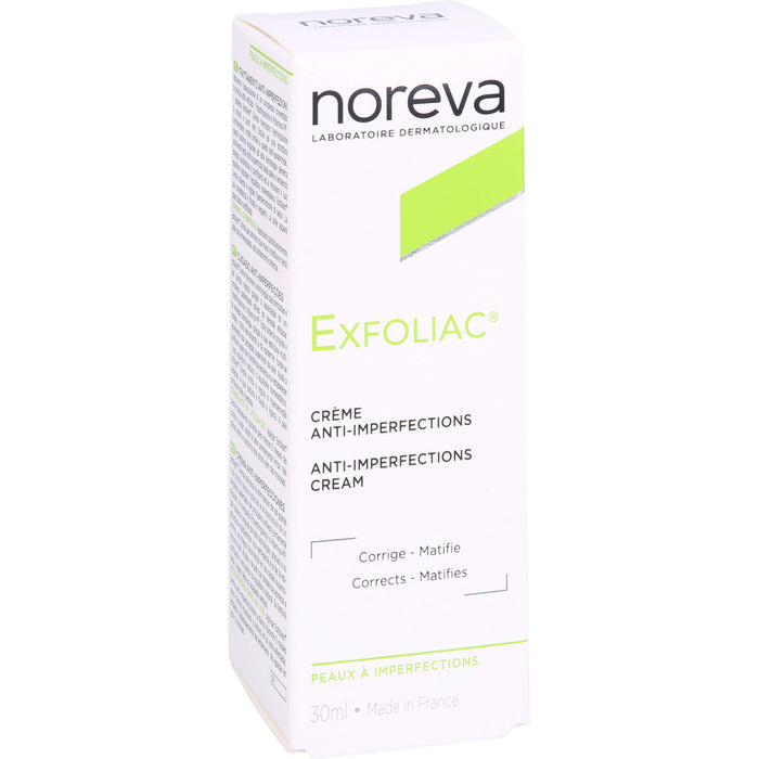 noreva Exfoliac Creme gegen unreine Haut, 30 ml Crème