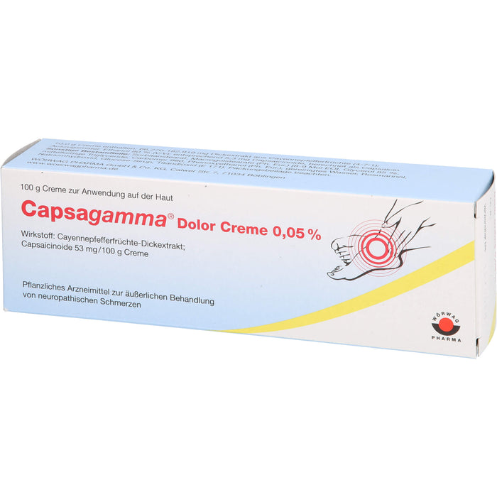 Capsagamma Dolor Creme zur äußerlichen Behandlung von neuropathischen Schmerzen, 100 g Crème