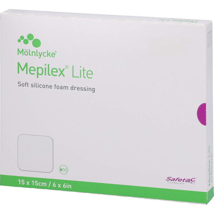 MEPILEX Lite Silikonverband 15x15cm, 5 St VER