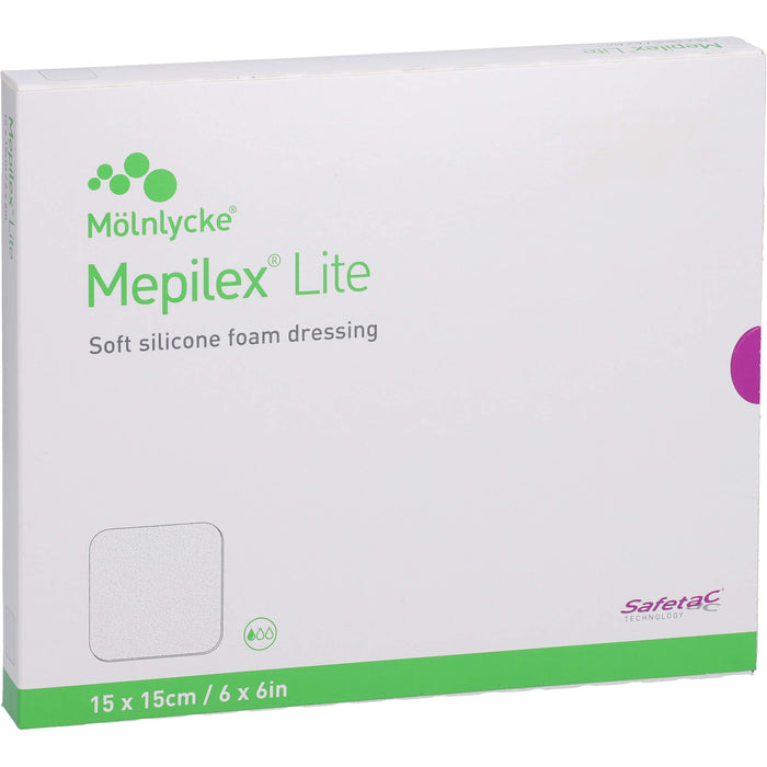 MEPILEX Lite Silikonverband 15x15cm, 5 St VER