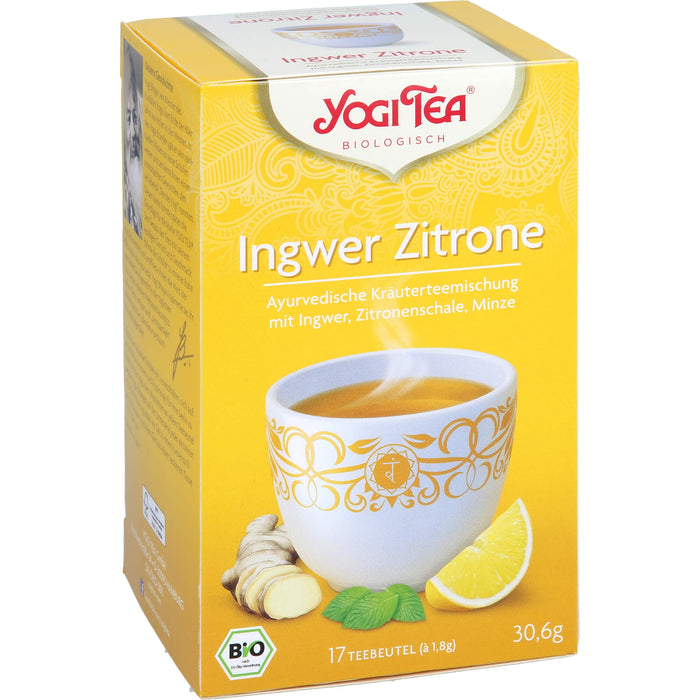 YOGI TEA Ingwer Zitrone ayurvedische Kräuterteemischung, 17 pc Sac filtrant